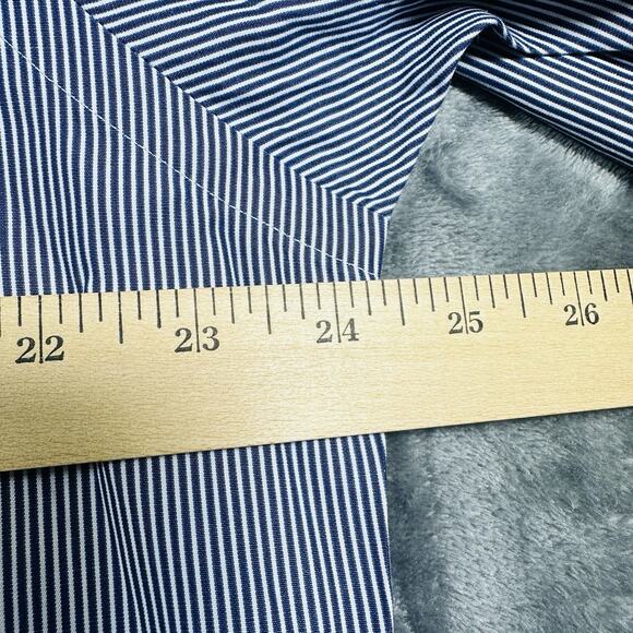 Polo Ralph Lauren Classic Fit Shirt Mens Medium Blue/White Striped Button Down - Picture 6 of 10